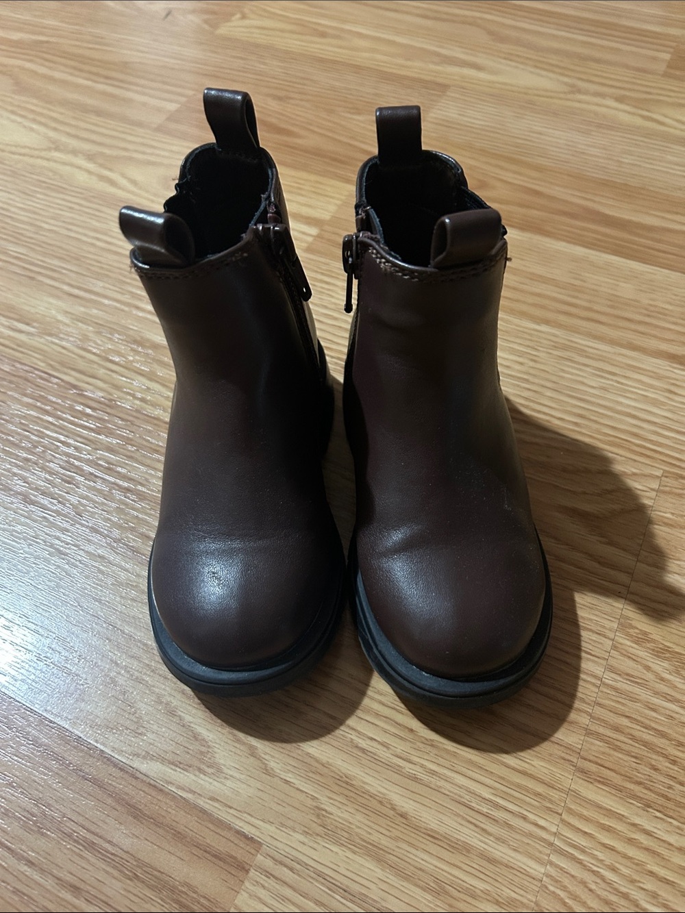 GAP Dark Brown Kids Chelsea Boots with Side Zipper